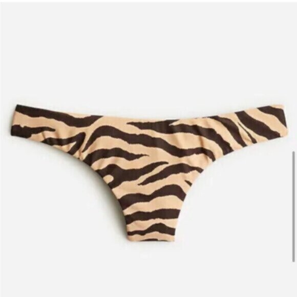 NWT J.Crew Women's Brown Curved-Waist Cheeky Bikini Bottom Size 3X - Picture 4 of 8